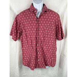 Peter Millar Men’s Kiva Beach Medallion Print Red Shirt - L